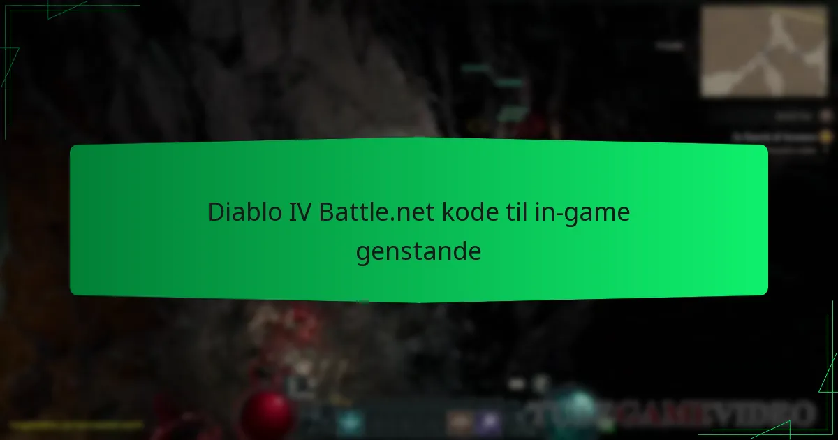 Diablo IV Battle.net kode til in-game genstande
