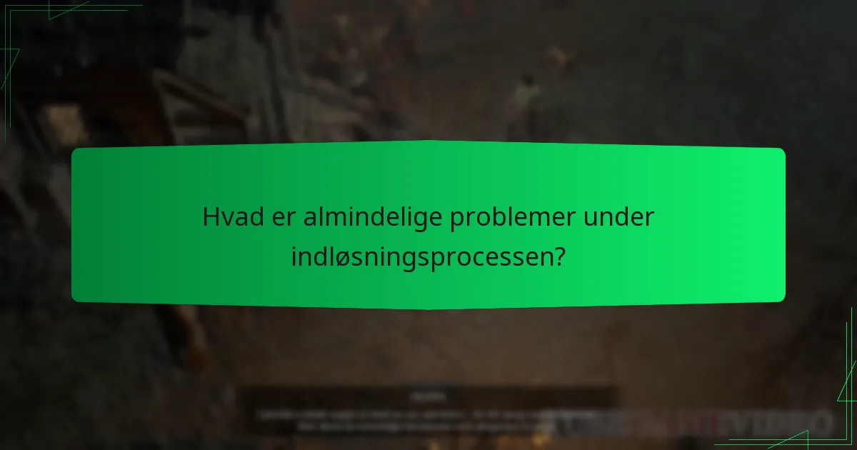 Hvad er almindelige problemer under indløsningsprocessen?